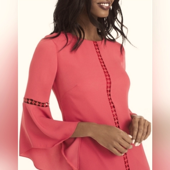 *FINAL SALE* White House Black Market Bell Sleeve Shift Dress - Picture 2 of 10